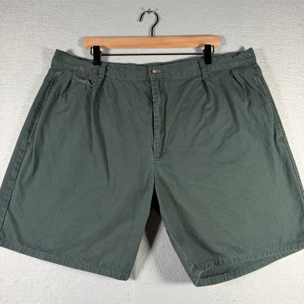 Givenchy Activewear‎ Mens Vintage Forest Green Pleated Cotton Chino Shorts 42